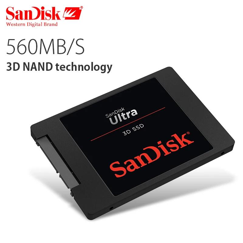 SanDisk SSD ָ Ʈ ũ, Ʈ 3D  250GB, 1TB, 2TB, SATA III HDD ϵ ũ ̺, 500G, 560 MB/s, Ʈ PC ũž